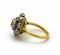 Old Cut Diamond Silver-Upon-Gold Cluster Ring, 2.44ct - image 2
