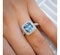 Aquamarine, Diamond And Platinum Cluster Ring - image 3