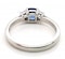 Sapphire And Half Moon Diamond Platinum Ring - image 2
