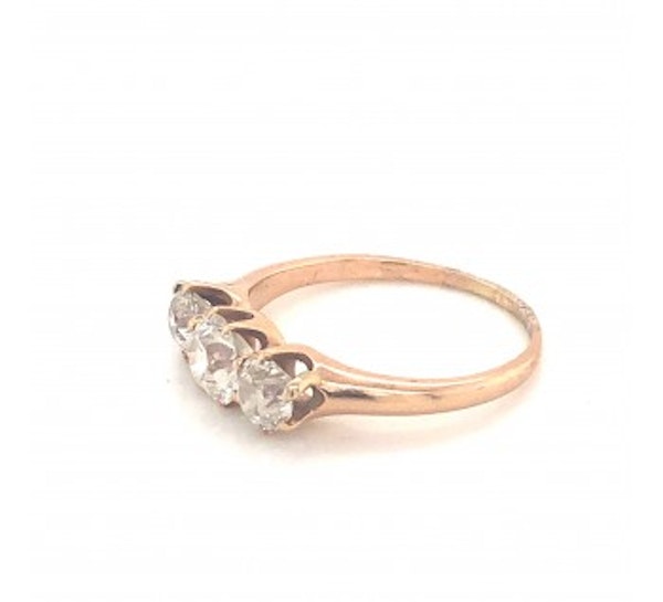 Three-Stone Diamond And Gold Ring 1.30 Carat, Circa 1920 - image 3