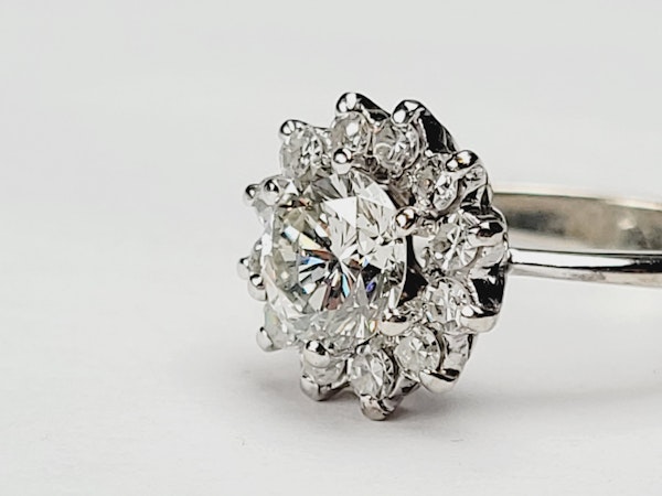 Vintage Diamond halo cluster engagement ring sku 5123  DBGEMS - image 2