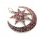 Antique Bohemian Garnet Star And Crescent Pendant, Circa 1890 - image 2