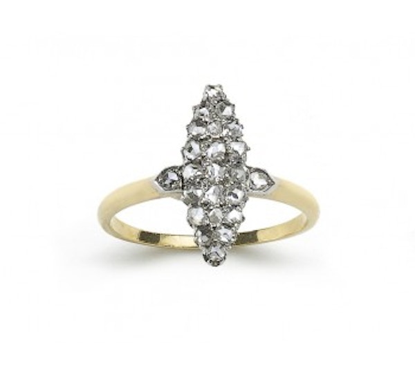 Antique Diamond Navette Ring - image 3
