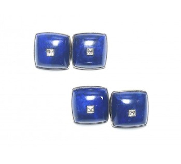 Lapis Lazuli And Diamond Cufflinks - image 2