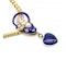 Antique Blue Enamel Pearl And Gold Snake Necklace With Heart Locket Circa 1850 - image 2
