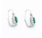 Emerald, Diamond And Platinum Cluster Earrings - image 3
