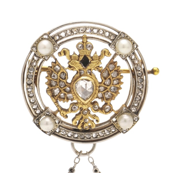 Russian Imperial presentation jewelled platinum and gold pendant watch, Moser & Co., St. Petersburg, 1908-1917 - image 3