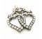 Victorian Diamond Double Heart And Bow Pendant - image 1