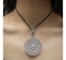 Modern Mandala Diamond And Platinum Pendant On Black Cord - image 3
