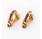 French Ruby And Gold Stirrup Cufflinks - image 2