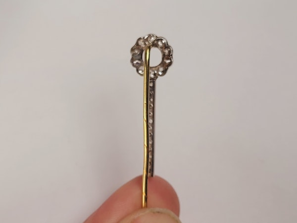 Antique diamond finishing post stick pin sku 5138  DBGEMS - image 2
