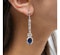 Modern Sapphire, Diamond And Platinum Drop Earrings - image 3
