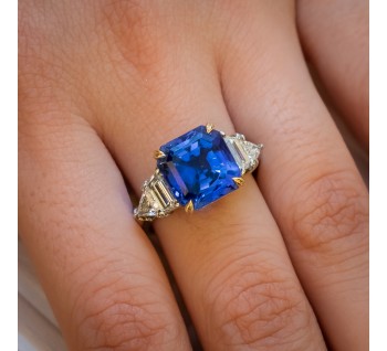 Cartier sapphire and deals diamond ring