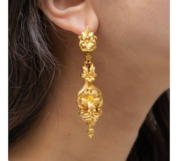 Georgian Gold Reversible Drop Earrings, Circa 1820 - image 2