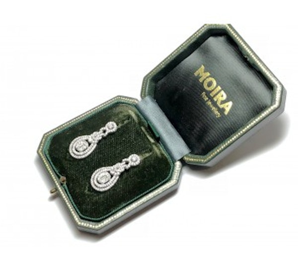 Diamond Drop Earrings, 1.85ct - image 3
