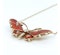 Modern Red Enamel, Diamond And Gold Butterfly Pendant - image 2
