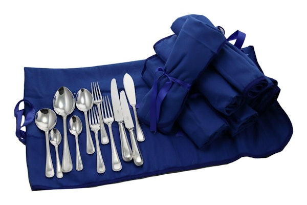 CARRS Sterling Silver Cutlery - BEAD Pattern - 84 Piece Set for 8 - image 2