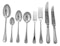 MAPPIN & WEBB Sterling Silver Cutlery - FEATHER EDGE - 60 Piece Set for 8 - image 2