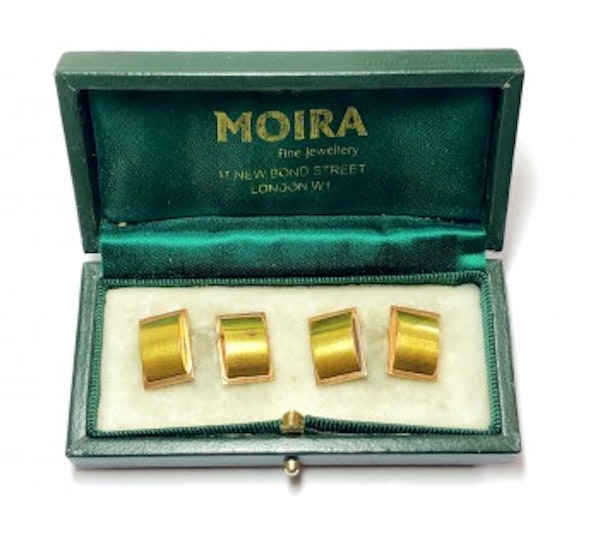 Vintage Red And Yellow Gold Cufflinks - image 2