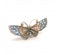 Blue-Pink Enamel Butterfly Brooch - image 2