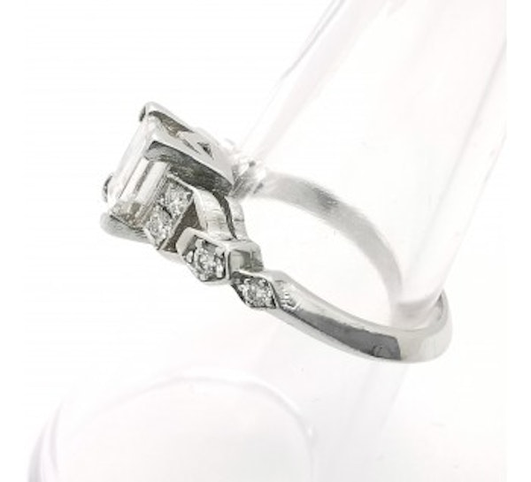 Vintage Diamond and Platinum Ring, 0.81 Carats F VS2, Circa 1950 - image 2