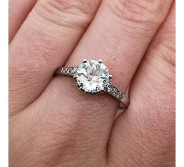 Art Deco Single Stone Diamond Ring, 0.84ct - image 2