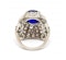 Vintage Sapphire Diamond And Platinum Bombe Ring, Circa 1960 - image 3