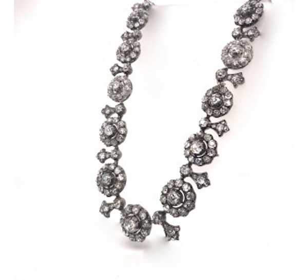 Antique Diamond Cluster Necklace, 27.00ct - image 3