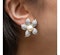Vintage Pearl And Diamond Flower Earrings, Circa 1950 - image 3