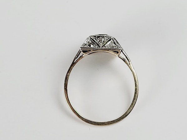Fine Edwardian emerald and diamond ring sku 5129  DBGEMS - image 4