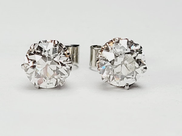 2ct old cut diamond stud earrings sku 5105  DBGEMS - image 2
