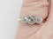 Antique diamond trilogy engagement rings sku 5126  DBGEMS - image 3
