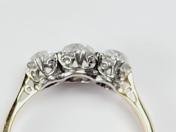 Antique diamond trilogy engagement rings sku 5126  DBGEMS - image 2