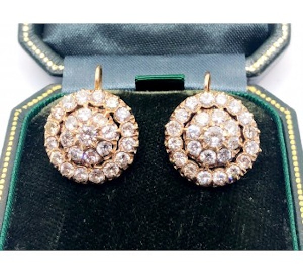 Diamond Cluster Earrings - image 2