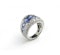 French Sapphire Diamond and White Gold Ring, Circa 1990 - image 2