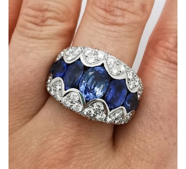 Sapphire And Diamond Ring, Circa 1990 - image 3