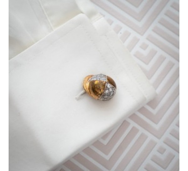 Gold And Diamond Jockey Cufflinks - image 2