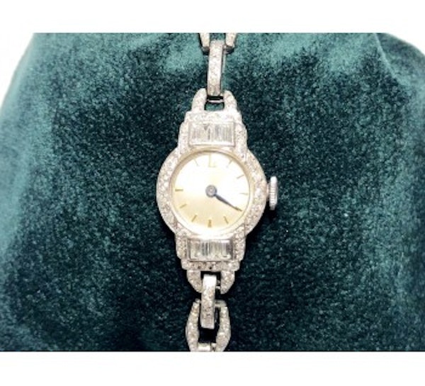 Art Deco Diamond Wristwatch - image 2