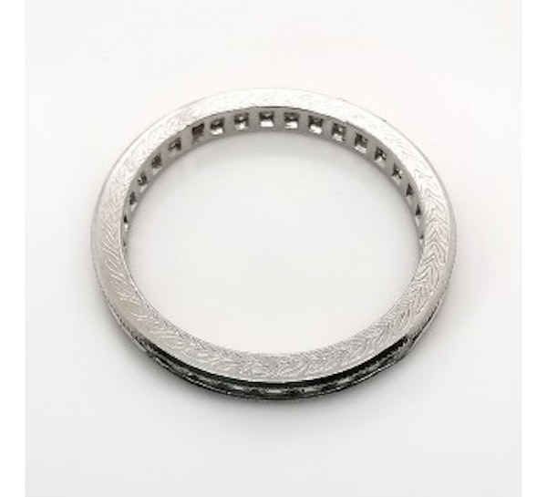 French Cut Diamond And Platinum Eternity Ring - image 3