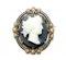 French Antique Sardonyx, Pearl, Enamel and Gold Cameo Brooch - image 1