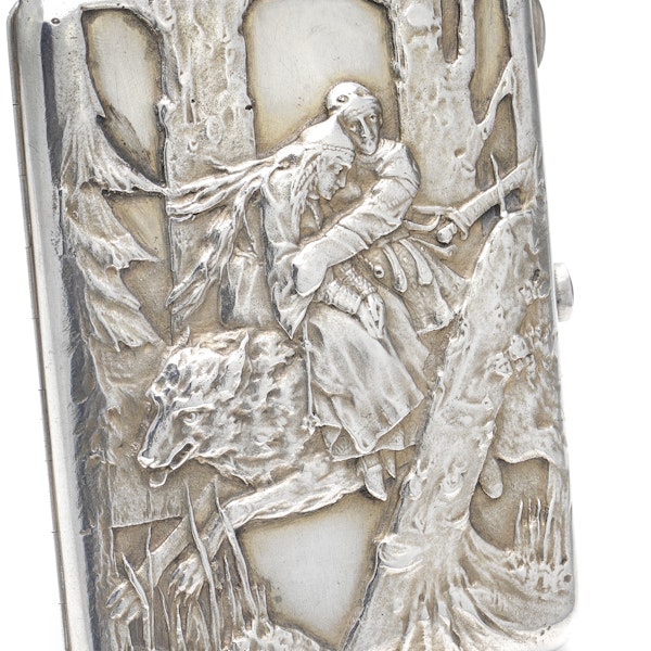 Russian silver cigarette case, Ivan Krutikov, Moscow c.1890 - image 6