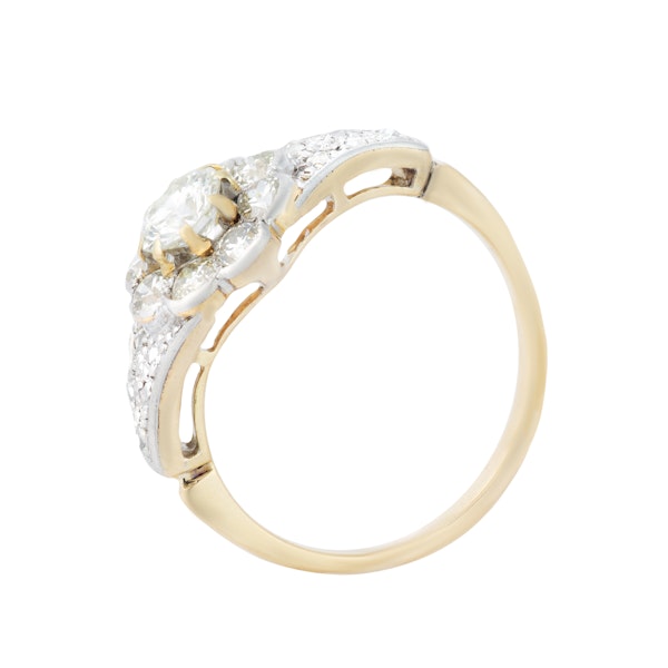 An Antique Diamond Daisy Ring - image 2