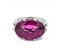 Pink Tourmaline Diamond And Platinum Ring - image 2
