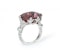 Pink Tourmaline Diamond And Platinum Ring - image 3