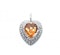 Topaz And Diamond Heart Pendant - image 3