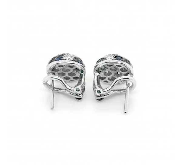 Sapphire And Diamond Stripe Earrings - image 3