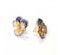 Enamel And Diamond Pansy Flower Earrings - image 3
