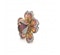 Enamel, Ruby And Diamond Flower Brooch - image 1