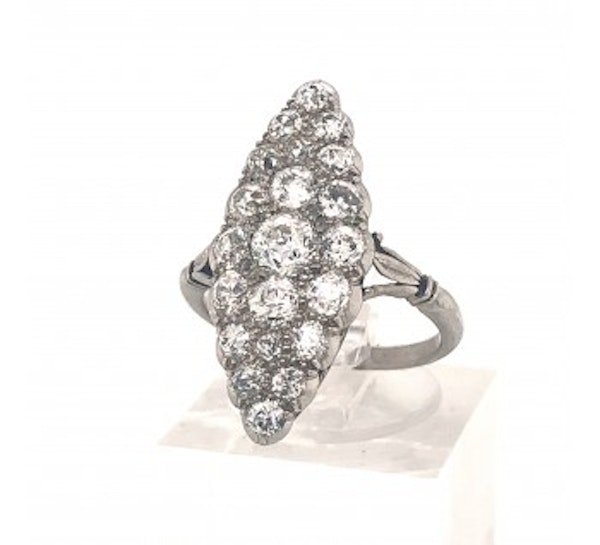 Edwardian Diamond Cluster Ring - image 2