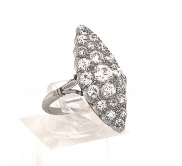 Edwardian Diamond Cluster Ring - image 3